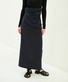 LANVIN en Bleu / ランバン オン ブルー ロング・マキシ丈スカート | ドライフレンチツイルドレープスカート