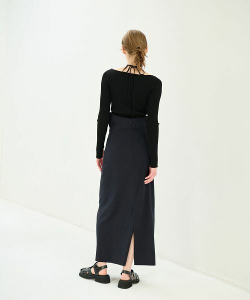 LANVIN en Bleu / ランバン オン ブルー ロング・マキシ丈スカート | ドライフレンチツイルドレープスカート | 詳細3