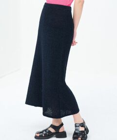 LANVIN ランバン エコレザー切り替えデザインタック入りスカート 黒 38 LANVIN ランバン ウェストゴム ギャザースカート サイズ38 黒