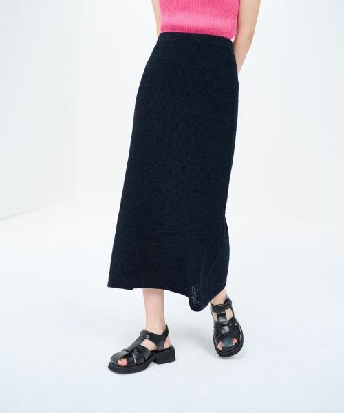 LANVIN en Bleu / ランバン オン ブルー ロング・マキシ丈スカート | ループヤーンニットスカート | 詳細1