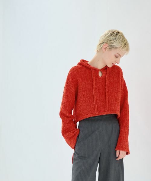 LANVIN en Bleu / ランバン オン ブルー ニット・セーター | ループヤーンニットフーディー | 詳細9