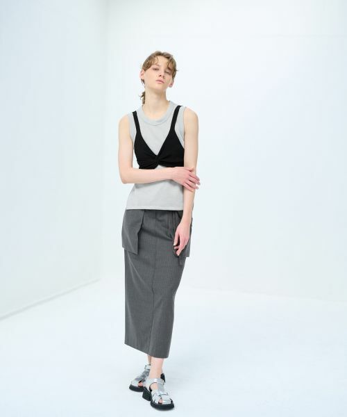 LANVIN en Bleu / ランバン オン ブルー ニット・セーター | ノットディティールニットビスチェ | 詳細1