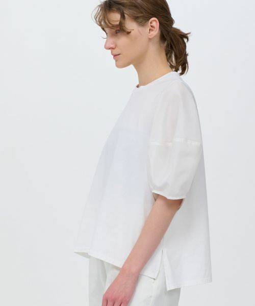 LANVIN en Bleu / ランバン オン ブルー Tシャツ | 袖布帛コンビカットソー | 詳細1