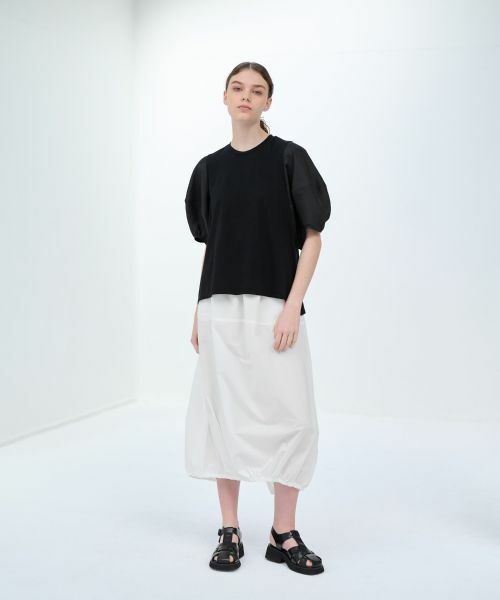 LANVIN en Bleu / ランバン オン ブルー Tシャツ | 袖布帛コンビカットソー | 詳細15