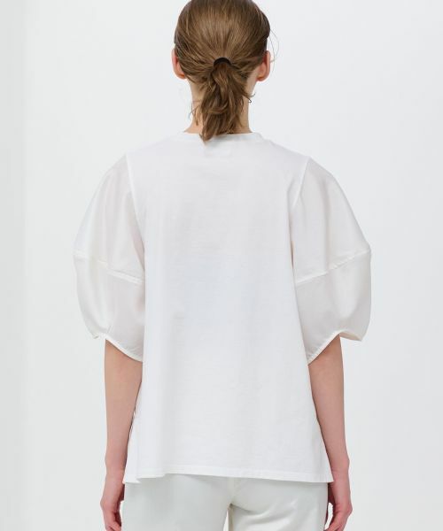 LANVIN en Bleu / ランバン オン ブルー Tシャツ | 袖布帛コンビカットソー | 詳細2