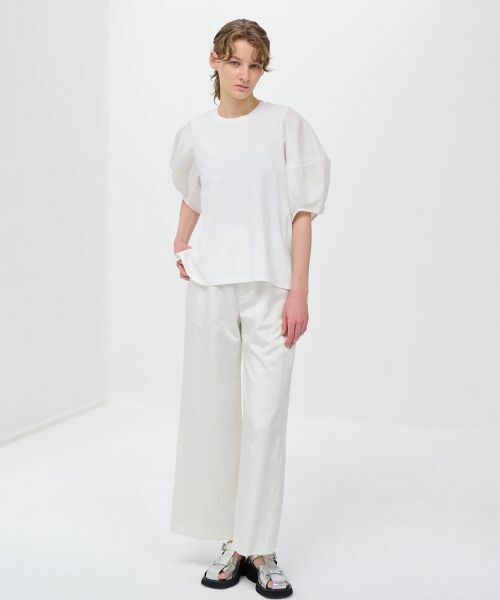 LANVIN en Bleu / ランバン オン ブルー Tシャツ | 袖布帛コンビカットソー | 詳細3