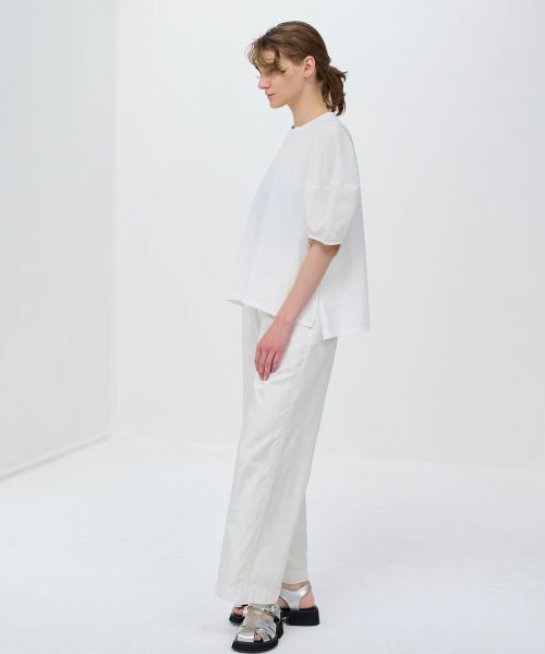 LANVIN en Bleu / ランバン オン ブルー Tシャツ | 袖布帛コンビカットソー | 詳細4