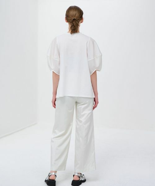 LANVIN en Bleu / ランバン オン ブルー Tシャツ | 袖布帛コンビカットソー | 詳細5