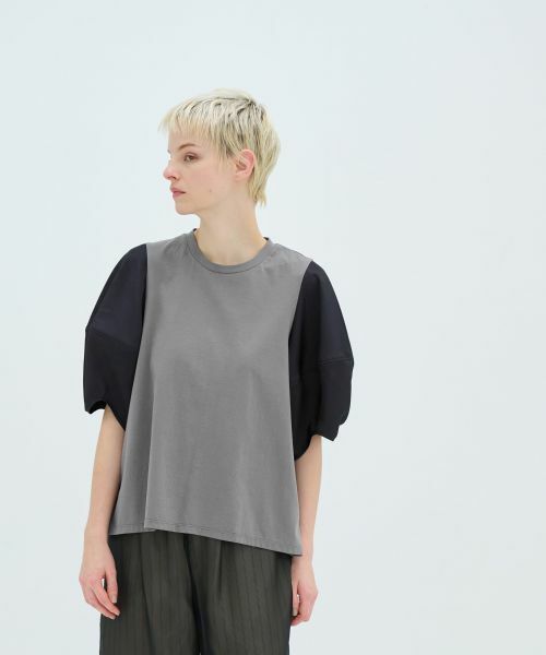 LANVIN en Bleu / ランバン オン ブルー Tシャツ | 袖布帛コンビカットソー | 詳細6