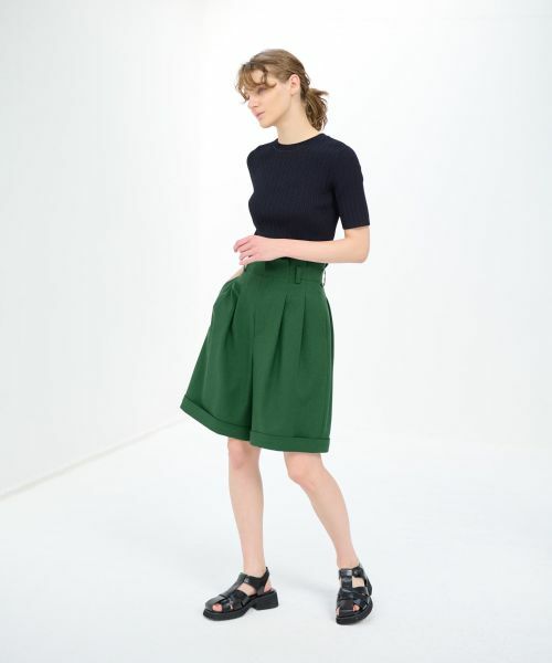 LANVIN en Bleu / ランバン オン ブルー その他パンツ | ロールアップキュロットパンツ | 詳細1