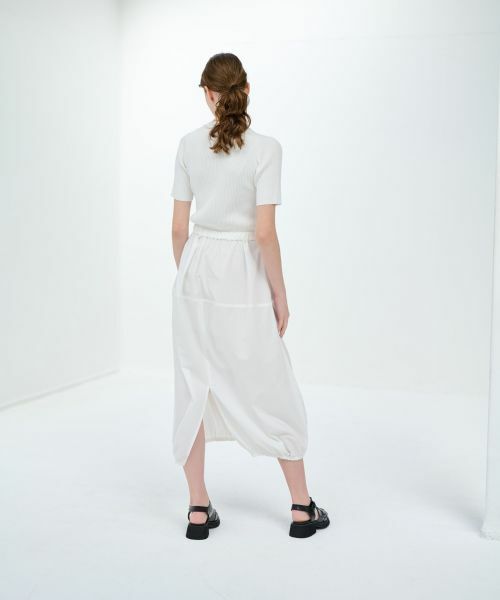 LANVIN en Bleu / ランバン オン ブルー ロング・マキシ丈スカート | ストレッチタイプライターギャザースカート | 詳細4