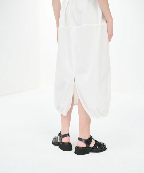 LANVIN en Bleu / ランバン オン ブルー ロング・マキシ丈スカート | ストレッチタイプライターギャザースカート | 詳細5