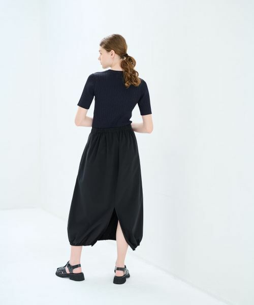 LANVIN en Bleu / ランバン オン ブルー ロング・マキシ丈スカート | ストレッチタイプライターギャザースカート | 詳細6