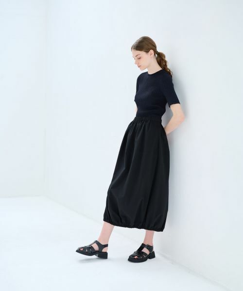 LANVIN en Bleu / ランバン オン ブルー ロング・マキシ丈スカート | ストレッチタイプライターギャザースカート | 詳細7