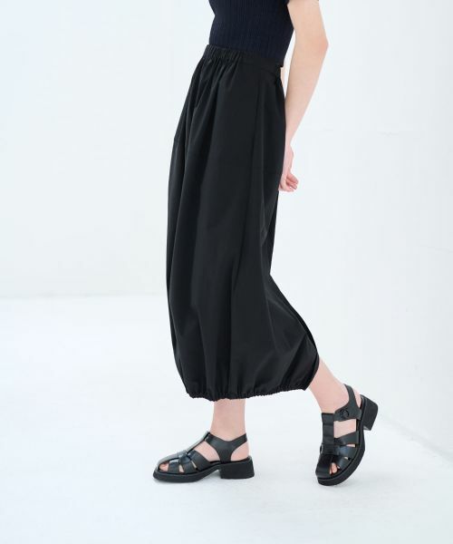 LANVIN en Bleu / ランバン オン ブルー ロング・マキシ丈スカート | ストレッチタイプライターギャザースカート | 詳細8