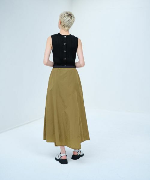 LANVIN en Bleu / ランバン オン ブルー ロング・マキシ丈スカート | ウォッシュナイロンバックルスカート | 詳細3