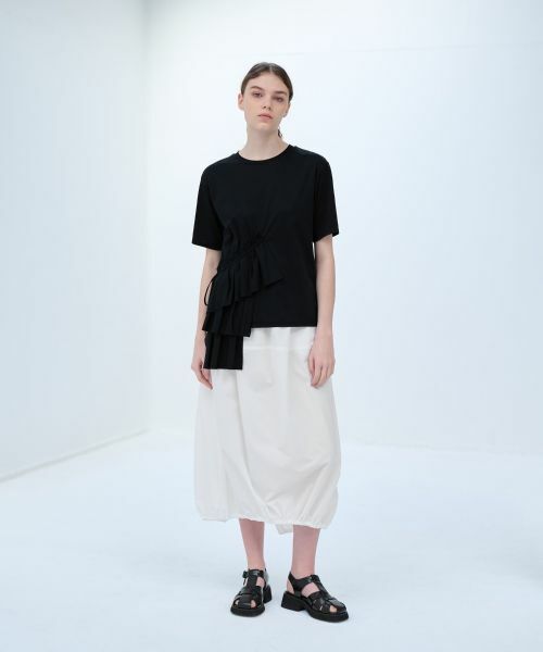 LANVIN en Bleu / ランバン オン ブルー Tシャツ | アシンメフリルＴシャツ | 詳細5