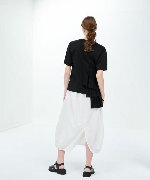 LANVIN en Bleu / ランバン オン ブルー Tシャツ | アシンメフリルＴシャツ | 詳細6