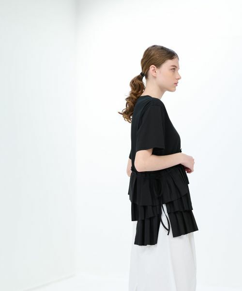 LANVIN en Bleu / ランバン オン ブルー Tシャツ | アシンメフリルＴシャツ | 詳細7