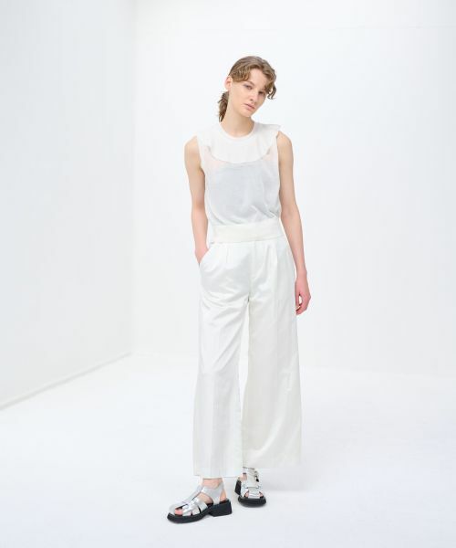 LANVIN en Bleu / ランバン オン ブルー ニット・セーター | フリルカラーノースリーブニット | 詳細1