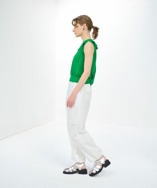 LANVIN en Bleu / ランバン オン ブルー ニット・セーター | フリルカラーノースリーブニット | 詳細14