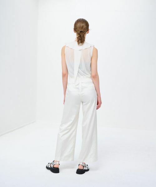 LANVIN en Bleu / ランバン オン ブルー ニット・セーター | フリルカラーノースリーブニット | 詳細3