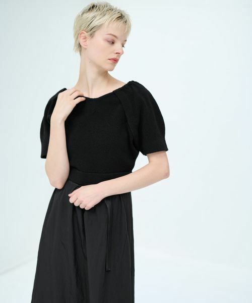 LANVIN en Bleu / ランバン オン ブルー ニット・セーター | オープンネックパフスリーブニット | 詳細1