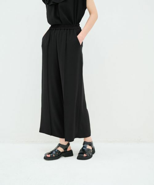 LANVIN en Bleu / ランバン オン ブルー その他パンツ | ジョーゼットゴムワイドパンツ | 詳細4