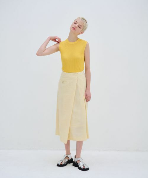 LANVIN en Bleu / ランバン オン ブルー ロング・マキシ丈スカート | ナイロンタックミディスカート | 詳細1