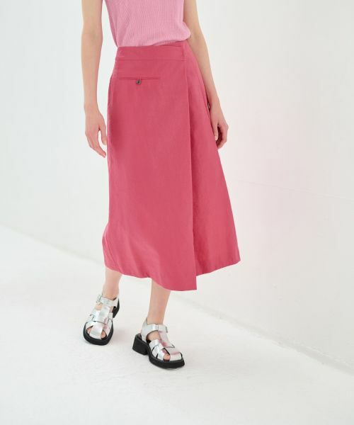 LANVIN en Bleu / ランバン オン ブルー ロング・マキシ丈スカート | ナイロンタックミディスカート | 詳細10