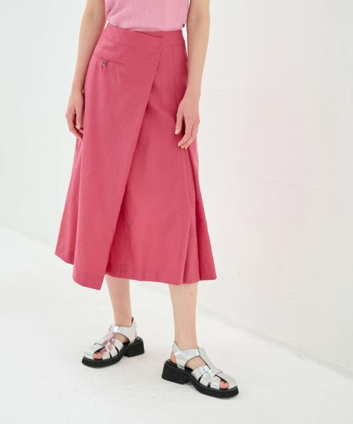 LANVIN en Bleu / ランバン オン ブルー ロング・マキシ丈スカート | ナイロンタックミディスカート | 詳細11