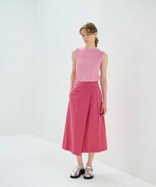 LANVIN en Bleu / ランバン オン ブルー ロング・マキシ丈スカート | ナイロンタックミディスカート | 詳細7