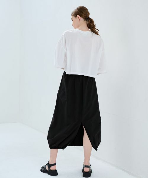 LANVIN en Bleu / ランバン オン ブルー Tシャツ | クロップドチュールスリーブＴシャツ | 詳細3