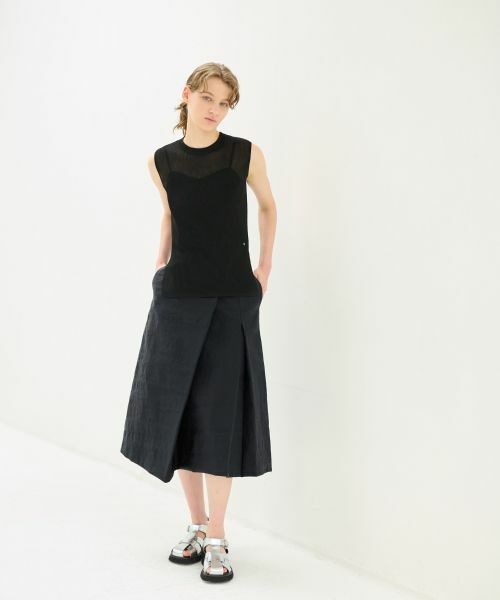 LANVIN en Bleu / ランバン オン ブルー ニット・セーター | シアーリブニットタンク | 詳細1