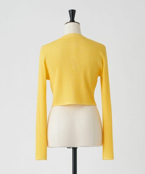 LANVIN en Bleu / ランバン オン ブルー カーディガン・ボレロ | シアーリブニットカーディガン | 詳細10