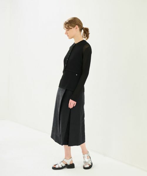 LANVIN en Bleu / ランバン オン ブルー カーディガン・ボレロ | シアーリブニットカーディガン | 詳細3