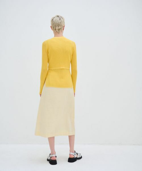 LANVIN en Bleu / ランバン オン ブルー カーディガン・ボレロ | シアーリブニットカーディガン | 詳細8