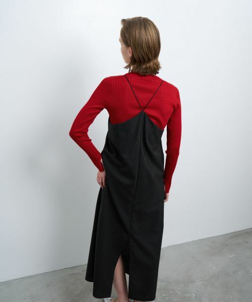 LANVIN en Bleu / ランバン オン ブルー ドレス | ウールトロピカルキャミソールワンピース | 詳細3