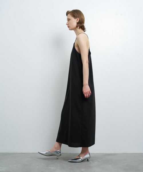 LANVIN en Bleu / ランバン オン ブルー ドレス | ウールトロピカルキャミソールワンピース | 詳細8