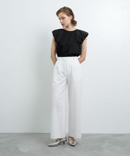 LANVIN en Bleu / ランバン オン ブルー その他パンツ | 【セットアップ対応商品】コットンリップルパンツ | 詳細4