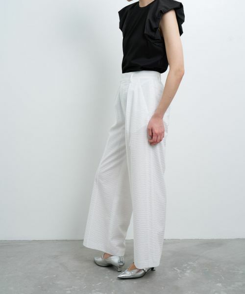 LANVIN en Bleu / ランバン オン ブルー その他パンツ | 【セットアップ対応商品】コットンリップルパンツ | 詳細6