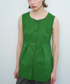 LANVIN en Bleu / ランバン オン ブルー シャツ・ブラウス | 【セットアップ対応商品】コットンリップルベスト