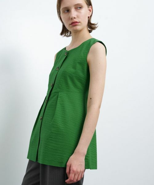 LANVIN en Bleu / ランバン オン ブルー シャツ・ブラウス | 【セットアップ対応商品】コットンリップルベスト | 詳細12