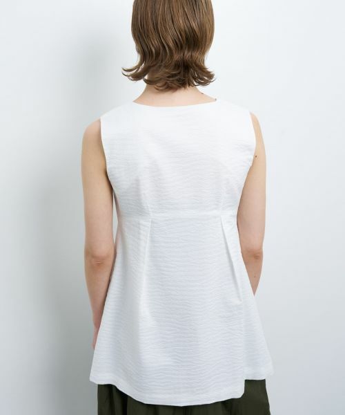 LANVIN en Bleu / ランバン オン ブルー シャツ・ブラウス | 【セットアップ対応商品】コットンリップルベスト | 詳細2