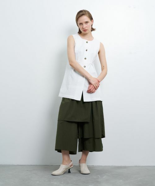 LANVIN en Bleu / ランバン オン ブルー シャツ・ブラウス | 【セットアップ対応商品】コットンリップルベスト | 詳細4