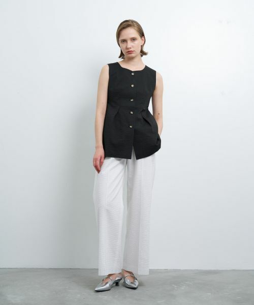 LANVIN en Bleu / ランバン オン ブルー シャツ・ブラウス | 【セットアップ対応商品】コットンリップルベスト | 詳細9