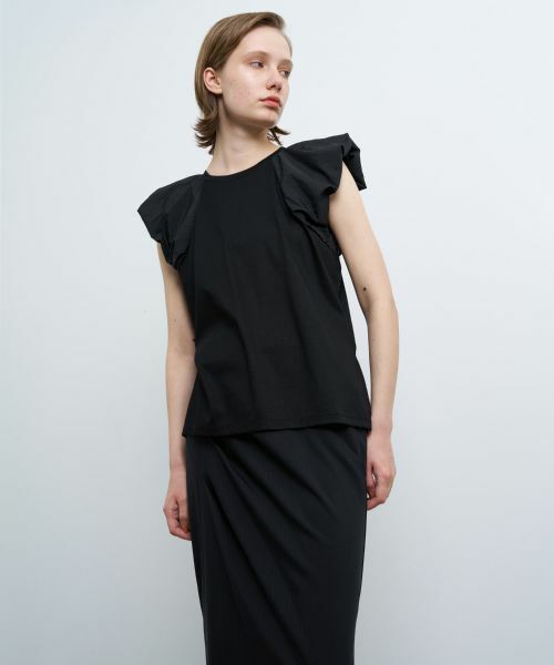 LANVIN en Bleu / ランバン オン ブルー カットソー | パフショルダーコンビカットソー | 詳細10