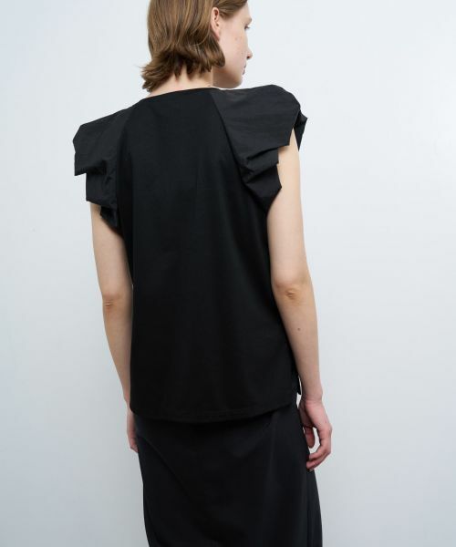 LANVIN en Bleu / ランバン オン ブルー カットソー | パフショルダーコンビカットソー | 詳細12