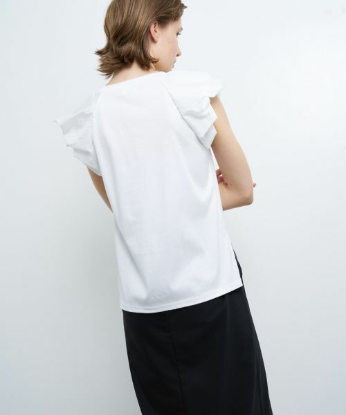 LANVIN en Bleu / ランバン オン ブルー カットソー | パフショルダーコンビカットソー | 詳細5