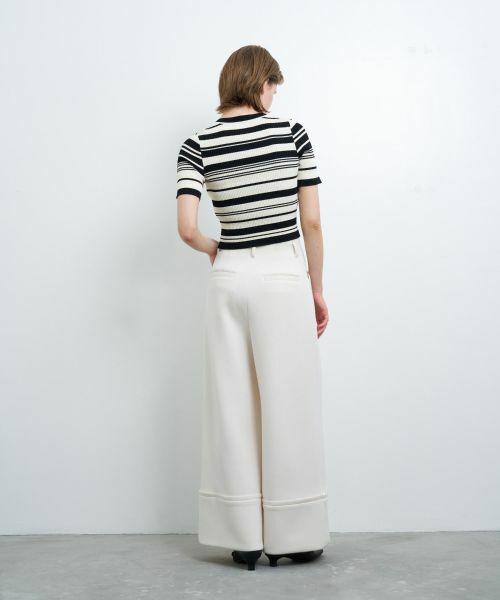 LANVIN en Bleu / ランバン オン ブルー ニット・セーター | ボーダーハーフスリーブニット | 詳細4